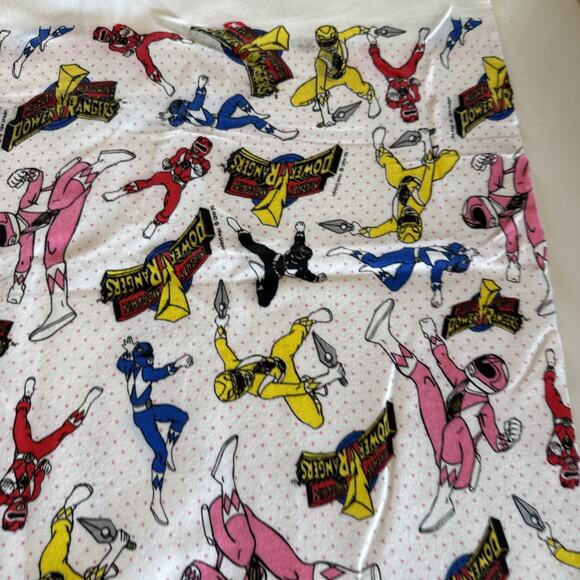 Vtg 1994 Mighty Morphin Power Rangers fabric Saban 32”x55” Used Rough Cut Figure - Picture 6 of 12